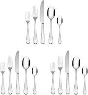 Oneida Icarus 45-Piece Flatware Set, Service for 8, Silver (Pack of 3)
