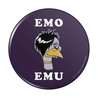 Emo Emu Funny Humor Pinback Button Pin by GRAPHICS & MORE – 3 Inches, Metal, Multi, Model PINBACK.300.QQBCRLCTC.Z003340_8