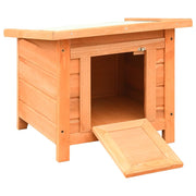Cat House Solid Pine & Fir Wood 19.7"x18.1"x17. by vidaXL – Medium, Fir Wood, Brown, Model 170640