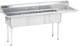 Advance Tabco FE-3-1515-15R 15" x 15" 3 Compartment Sink