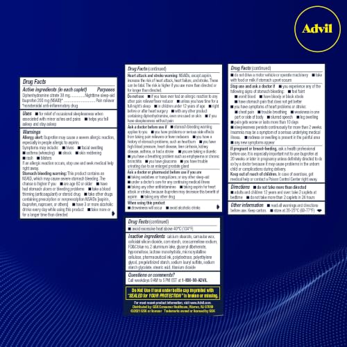 Advil 40 Count (Pack of 1) / Coated Caplets / 1 Ibuprofen