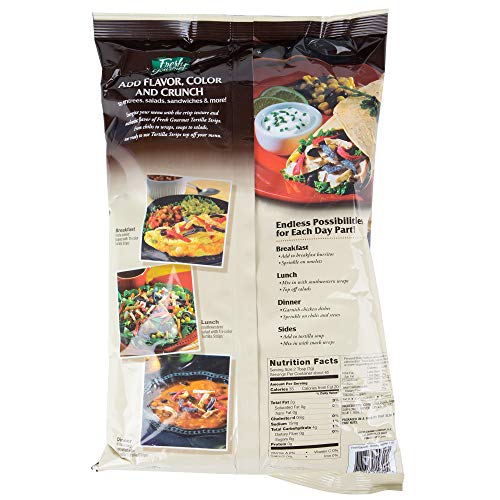 Fresh Gourmet Tortilla Strips / Tri-Color / 16 Ounce (Pack of 1) Salad Toppings