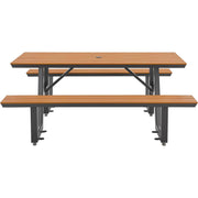 Urban 6'L Rectangular Picnic Table by Global Industrial – Plastic, Tan, Model OTZY-18A