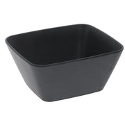 Black Serving Bowl Rounded Corner Square - 7"L x 6 1/2"w x 3 1/10"H by HUBERT – 7.5"L x 6.5"W x 3.1"H, 7.0 liters, Melamine, Black, Model M2339-BLACK