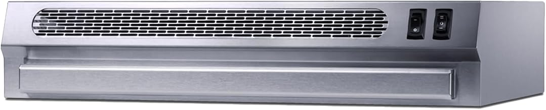 Summit Appliance Summit 20” Range Hood, Recirculating, Retractable, ADA Compliant, Stainless Steel - HRTX20SSADA Made in the USA