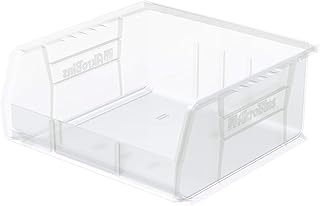Akro-Mils 30235 AkroBins Plastic Storage Bins, 11"x11"x5", Clear, 6-Pack
