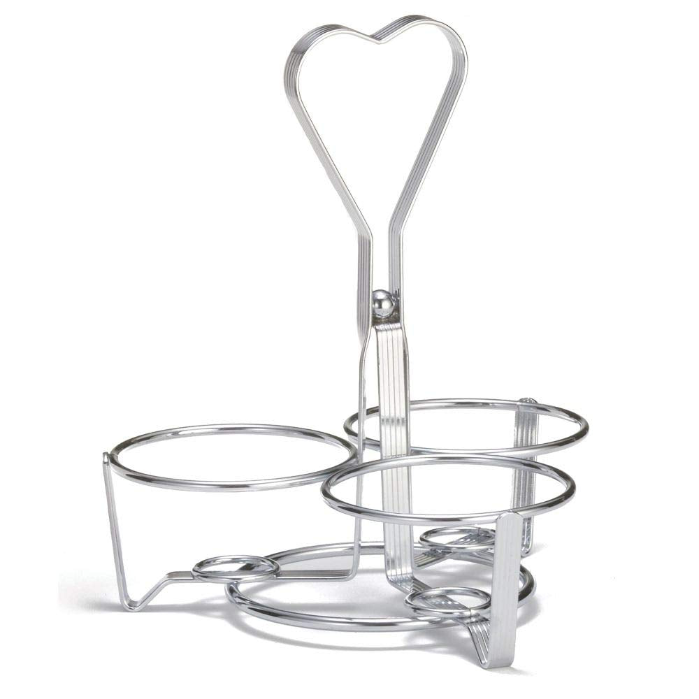 3-Ring Chrome-Plated Condiment Rack by Tablecraft – 3-1/4-Inch, Chrome, Model 1370R