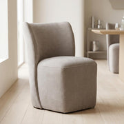 Solid Wood Upholstered Dining Chair with Castors by Starlight Canyon Home – Solid Hardwood,Plywood, Brown