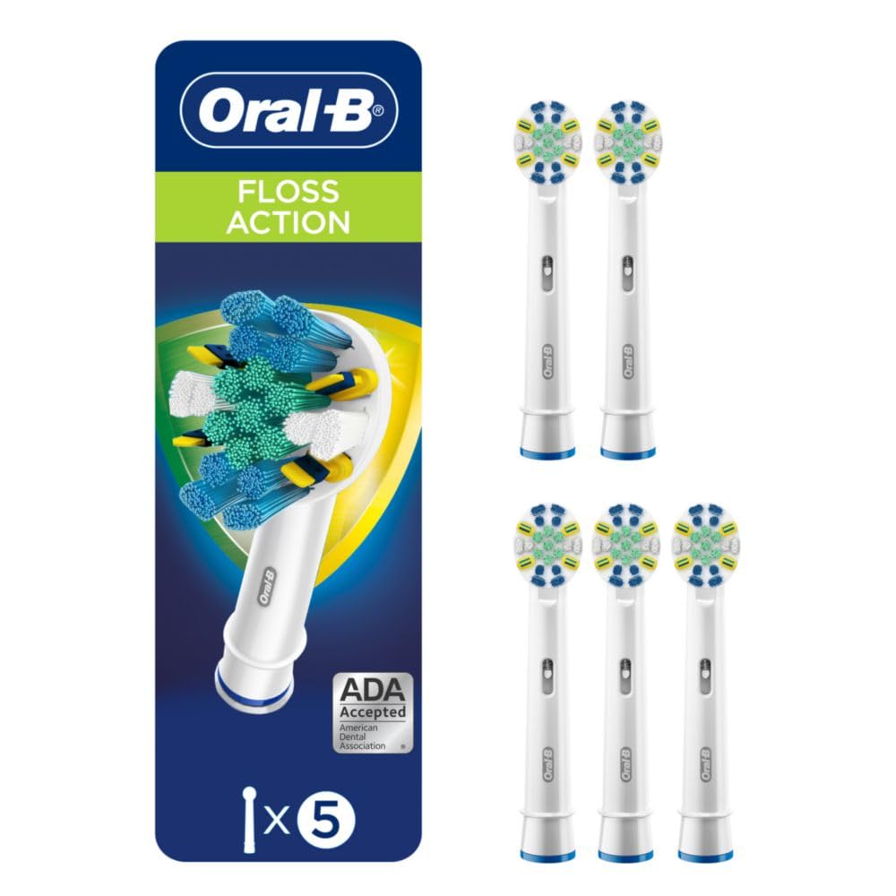 Oral-B White / 5 Count (Pack of 1) / FlossAction Toothbrush Replacement Heads