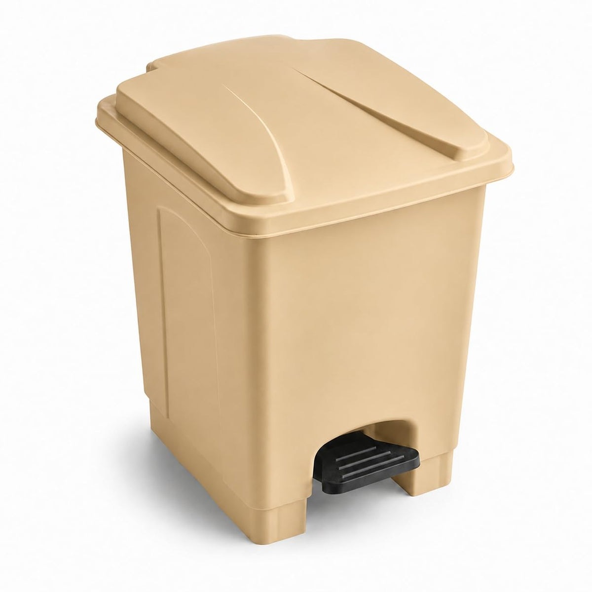 Step-On Trash Can by Glownary – 4 Gallon, 4.0 gallons, Resin, Beige, Model 475stpkt4bg