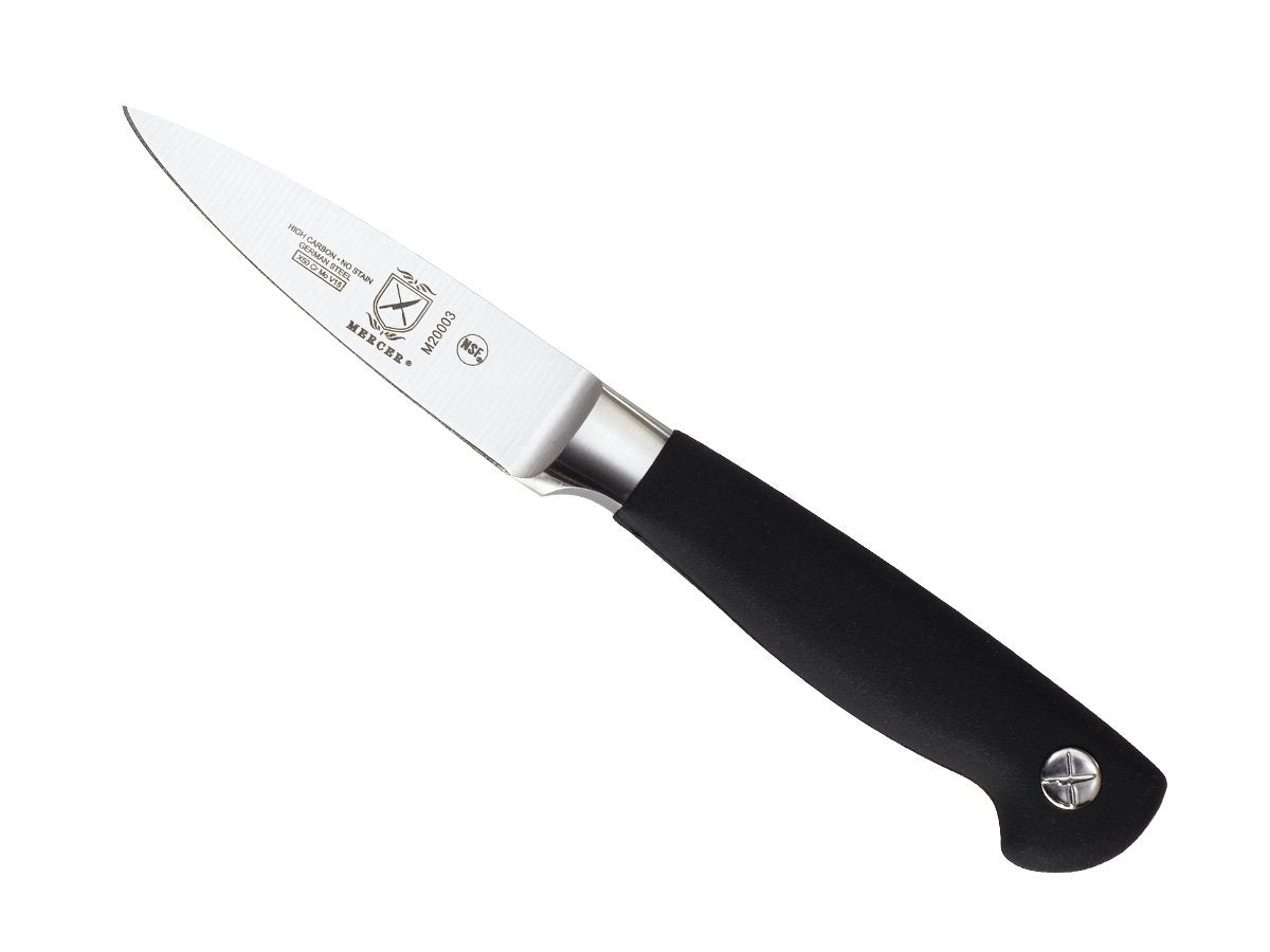 Genesis 3.5-Inch Paring Knife by Mercer Culinary – 3.5", Stainless steel and manmade, Black, Model M20003