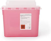 Prevent Sharps Container for Home Use, 5.4 Quart - for Biohazard Infectious Waste, Needle and Syringe Disposal - Translucent, Touchless Lid - Red, 20 Count