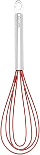 Cuisipro 10-Inch Silicone Flat Whisk, Red