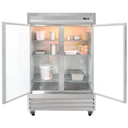 54" Two Section Reach In Refrigerator by MOTAK – 56.69x35.04x83.46, In Description, Check Images, Model MSD-2DR-BAL-X
