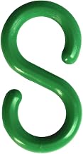 Mr. Chain S-Hook, Acetal Copolymer, 2", Green, 10/Pk
