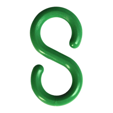 S-Hook, Acetal Copolymer, 1.5", Green, 10/Pk by Mr. Chain – 12"L x 9"W x 1"H, Acetal, Green, Model 30304-10