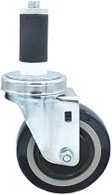 BK Resources 4" Polyurethane 1-1/4" Expanding Stem Swivel Caster for Work Tables, NSF, 300lb Capacity Per Wheel