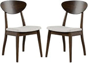 Starlight Canyon Home Abigail V Rich Walnut Dining Chair Set of 2, Brown, Solid Wood, Comfortable, Durable, Classic Style, Perfect for Modern Dining Rooms