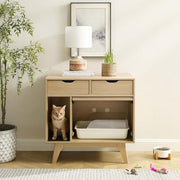Modway Oak / unspecified / Mid-Century Modern Litter Box Enclosures