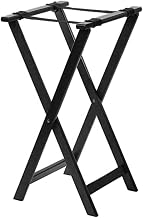 TableCraft 10399 Tray Stand, 16-5/8" x 16-1/2" x 32", rubberwood, Black, 1 Each