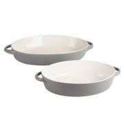 10 Strawberry Street Gray / 13" & 10.5" / Oval Bake & Serve Sets