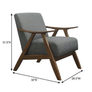 Textured Fabric-Upholstered Accent Chair with Armrests by Starlight Canyon Home – Textured, Grey