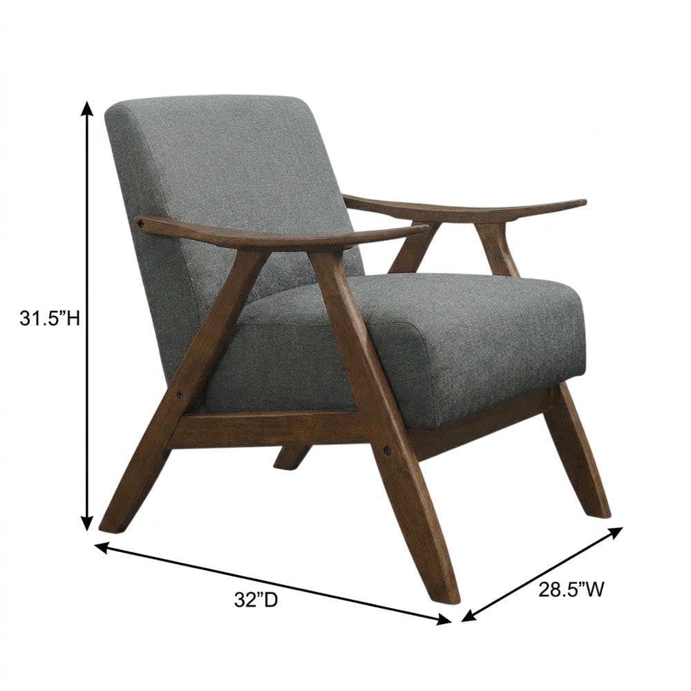 Textured Fabric-Upholstered Accent Chair with Armrests by Starlight Canyon Home – Textured, Grey