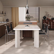 Mesa De Jantar Rock Plate Dining Table Modern Simple Rectangular Home Small Apartment Diner Table by JOYNOW – 180x80x75cm, One Color, Model 8524