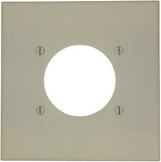 Leviton 2-Gang Flush Mount Outlet/Receptacle Wallplate, Standard Size, Thermoset, 80526-I, Ivory