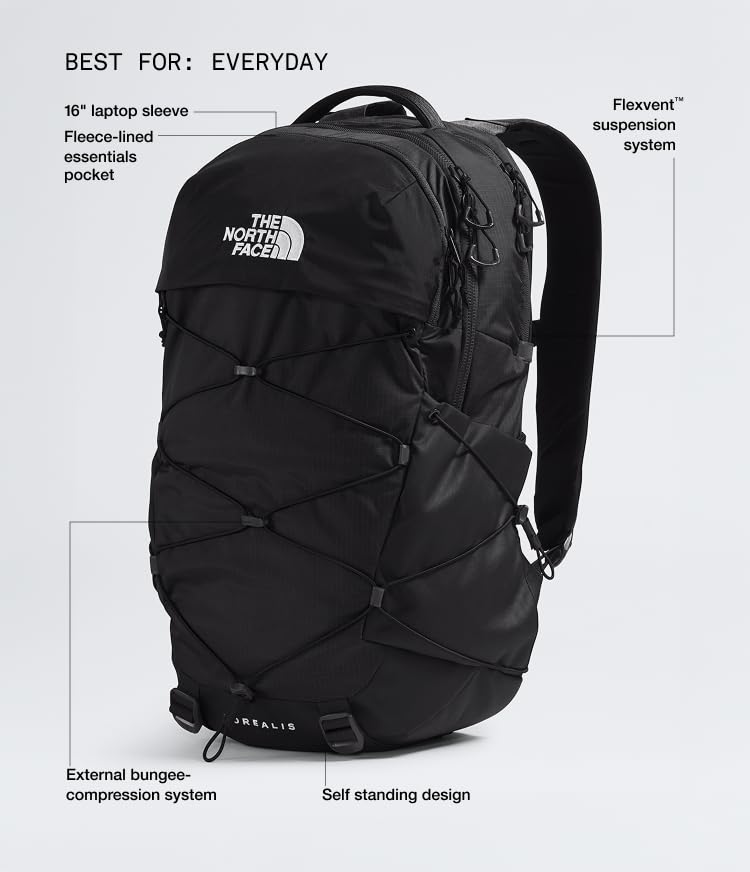 Borealis Commuter Laptop Backpack by The North Face – One Size, Nylon, Tnf Black/Tnf Black-npf, Model NF0A52SE