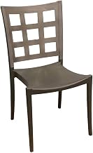Grosfillex US646579 Plazza Stacking Side Chair, Titanium Gray with Charcoal Seat (Case of 16)
