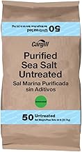 Cargill Purified Untreated Sea Salt, 50 Pound Food Grade Bulk Bag in Box for Canning & Commercial Use