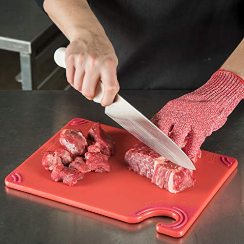 San Jamar Red / 1 / 12"L x 9"W Cutting Boards