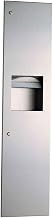Bobrick B-3803 TrimLineSeries Recessed Paper Towel Dispenser/Waste Receptacle - 6.3 gal, Stainless Steel
