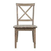 Acacia Veneer X-Back Dining Chairs Set of by Starlight Canyon Home – Acacia, Brushed Bisque, Pack of 2