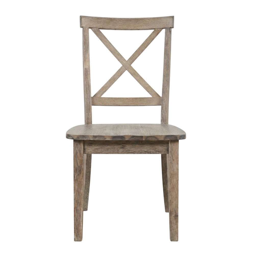 Acacia Veneer X-Back Dining Chairs Set of by Starlight Canyon Home – Acacia, Brushed Bisque, Pack of 2
