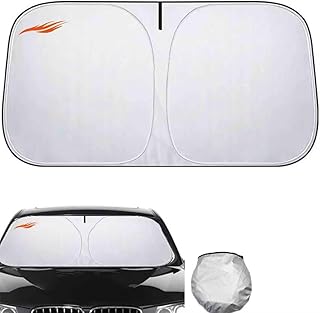 Sun Visor for car windscreen Compatible with BMW M4 CSL 2022-2024，Sun Protection Foldable windscreen Sun Shade（Silver）