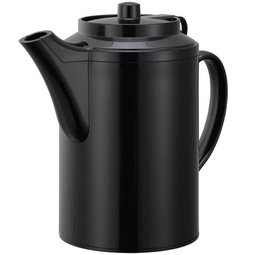 Double wall Teapot with Tether by Service Ideas – With Tether, 16.0 ounces, ABS Plastic, Black, Model TST612BL