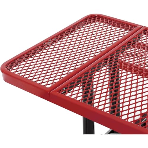 Global Industrial Red / Industrial / 96 inches x 30 inches x 29.5 inches Picnic Tables
