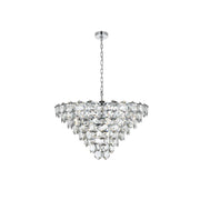 Adaline 15 Light Chandelier Chrome by Lighting Design – Iron and Crystal, Chrome