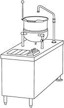 Crown DMT-10 Direct Steam Kettle Cabinet Assembly with (10) Gallon Kettle & 24" Cabinet Base