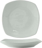 Tuxton China BPH-105J Pasta Plate, 26 oz., 10-1/2", Square, Coupe, Microwave and Dishwasher Safe, Oven Proof, Fully Vitrified, DuraTux, Porcelain White, Pack of 12