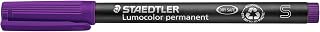 STAEDTLER Lumocolor 313 Universal Pen S Tip 0.4 mm Permanent Pack of 10 in Cardboard Case Purple