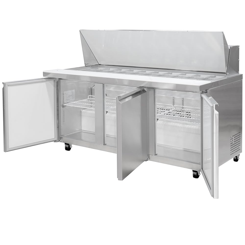 70 3/8" Mega Top Sandwich/Salad Prep Table w/Refrigerated Base by MOTAK – 75.59x38.98x49.21, In Description, Check Images, Model MST-72-30-X