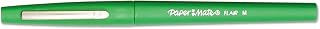 Paper Mate Flair Pen, Point Guard Tip, Medium Pt, GN Barrel/Ink