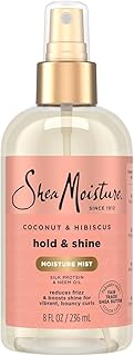 Shea Moisture Coconut & Hibiscus Hold & Shine Mist 8 Ounce (Pack of 6)