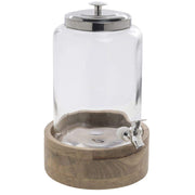 Beverage Dispenser Stand Reversible Mango Wood - 5"H by HUBERT – Brown, Model 89390