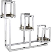 HUBERT Cerve Collection Chrome 3-Tier Cup/Lid Holder - 4 7/8" L x 17 9/10" W x 14 9/10" H