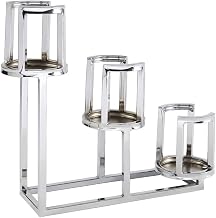 HUBERT Cerve Collection Chrome 3-Tier Cup/Lid Holder - 4 7/8" L x 17 9/10" W x 14 9/10" H