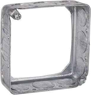 RACO 204 Square Wall Box, 1-1/2-Inch Depth, 1/2-Inch-3/4-Inch Knock-Outs, 4-Inch (Pack of 50)